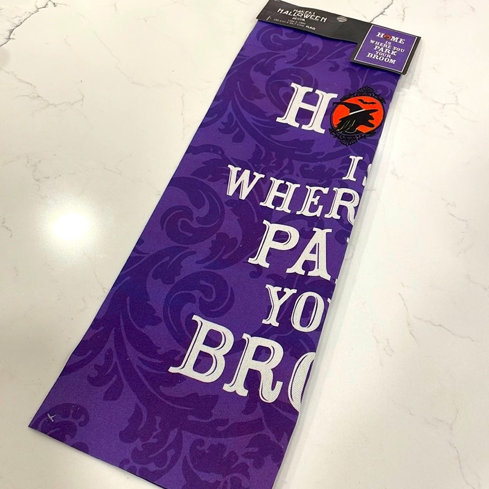 NWT Home is Where You Park Your Broom Halloween 🎃 Garden Flag